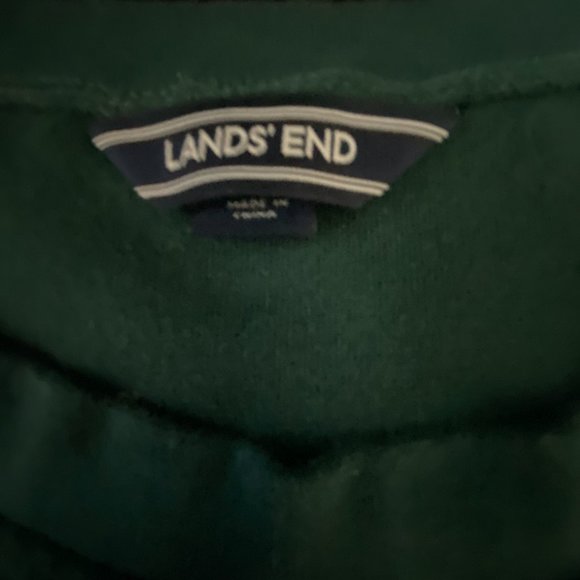 Land's End Velour Sweatshirt in Dark Green, Size M. - Picture 4 of 10